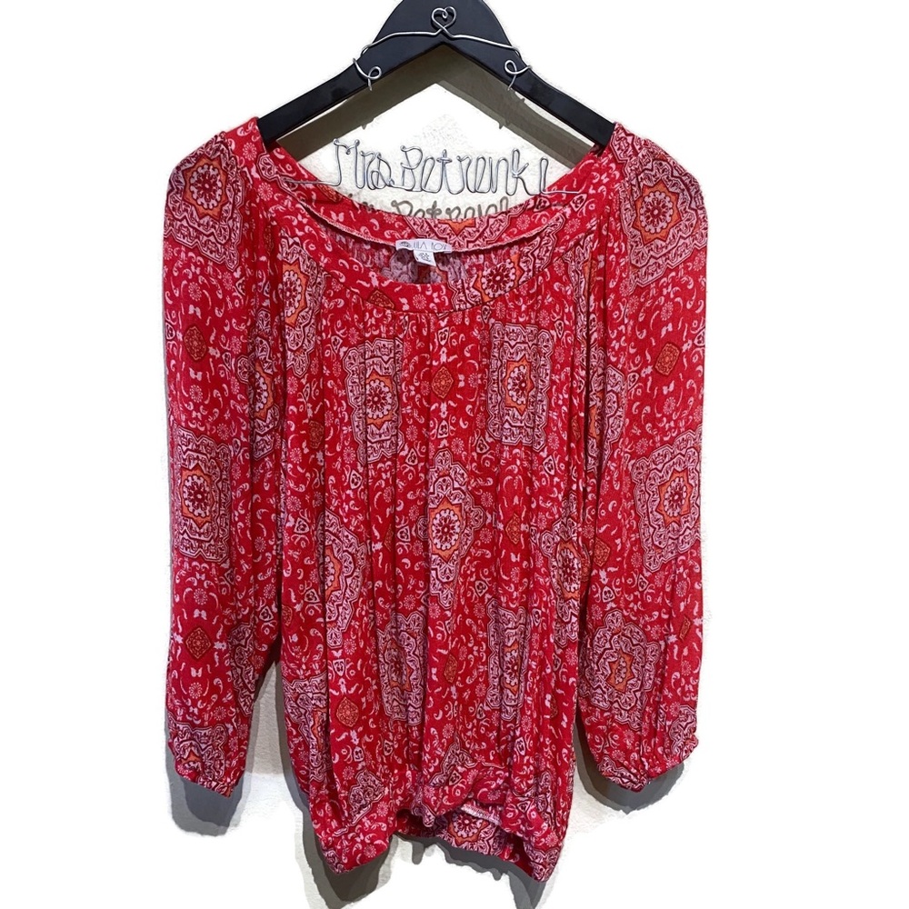 Lila Rose Red Boho Top
